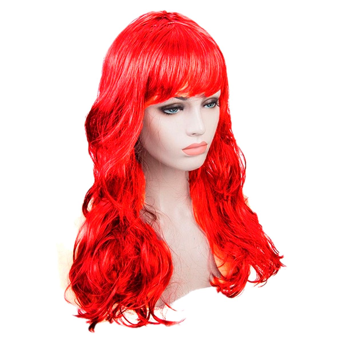 GENERICO - Peluca Larga Crespa Color Halloween Sintético Disfraz