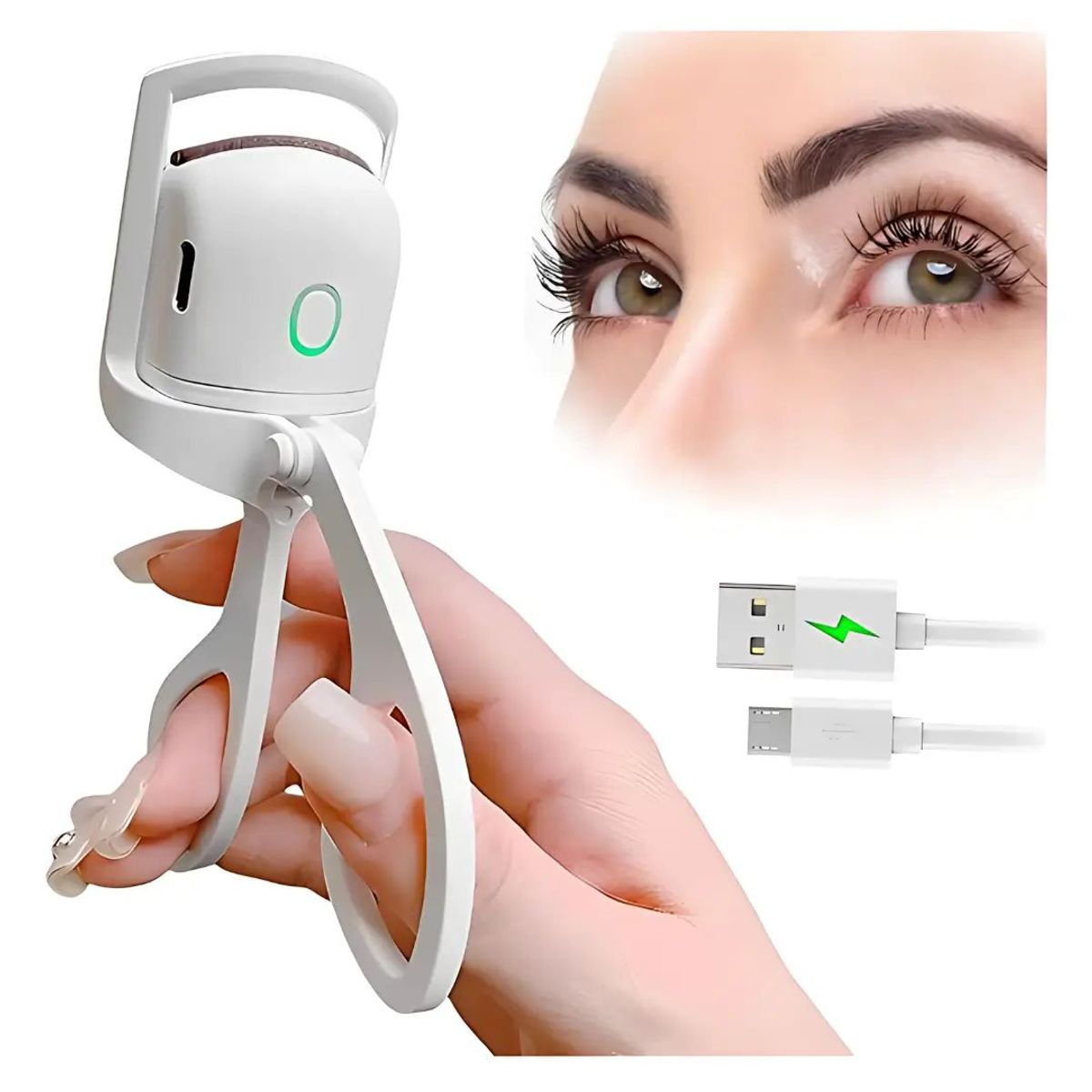 GENERICO - encrespador de pestañas electrico rizador