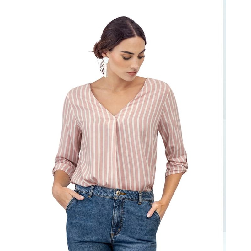 LEONISA - Leonisa Blusa manga 34 con charretera no funcional