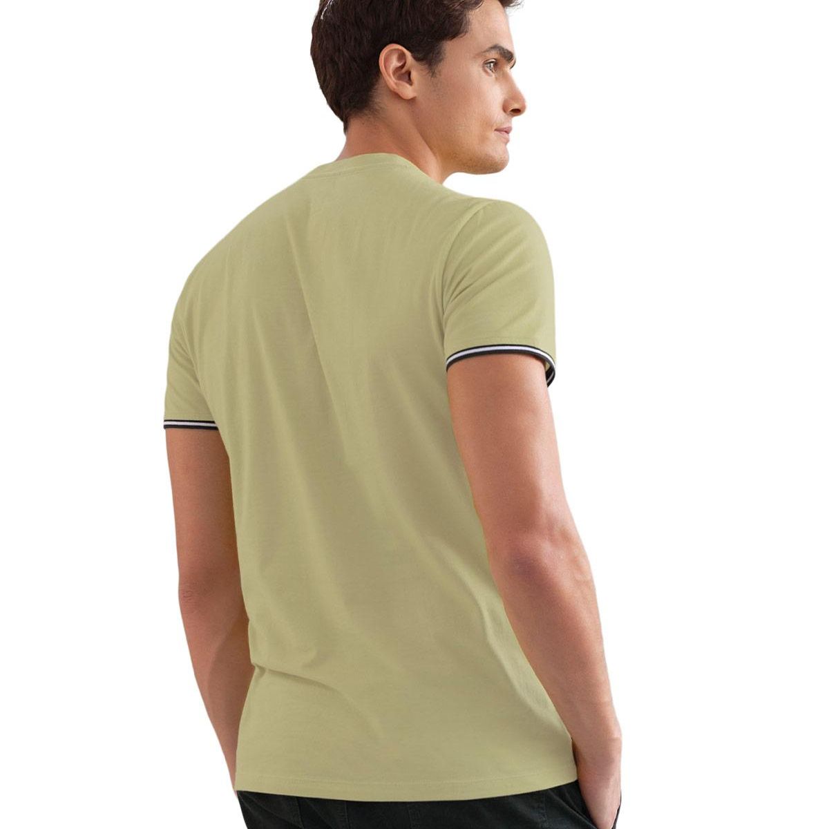 LEO - Leo Camiseta manga corta con puños tejidos