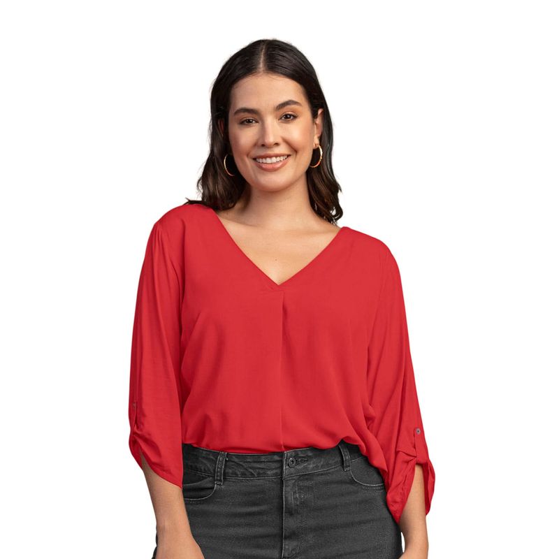 LEONISA - Leonisa Blusa manga 34 con charretera en puños