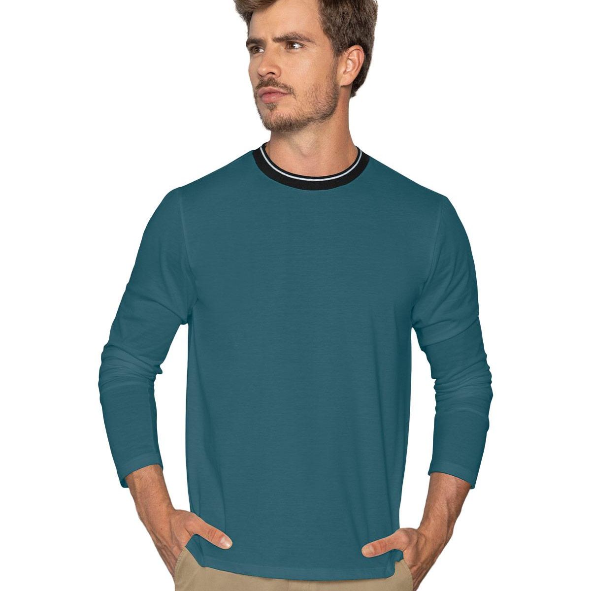 LEO - Leo Camiseta manga larga cuello tejido