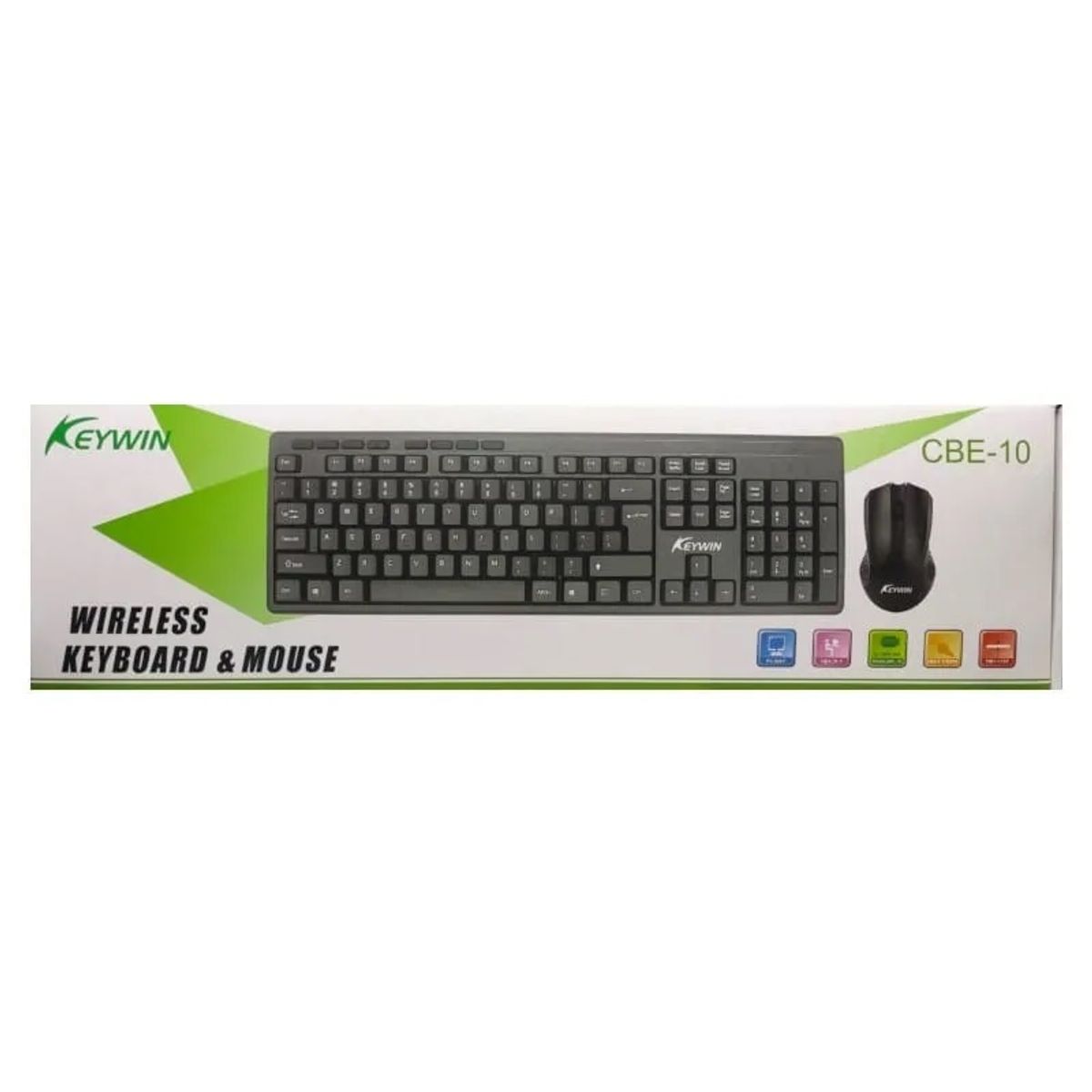 KEYWIN - Combo De Teclado Y Mouse Inalámbrico Keywin Cbe-10