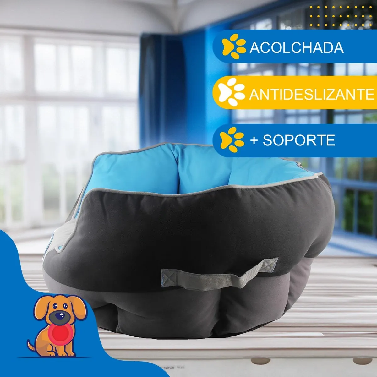 PETPAL - Cama Mascota Perro Gato Mediano Petpal Lavable Acolchada