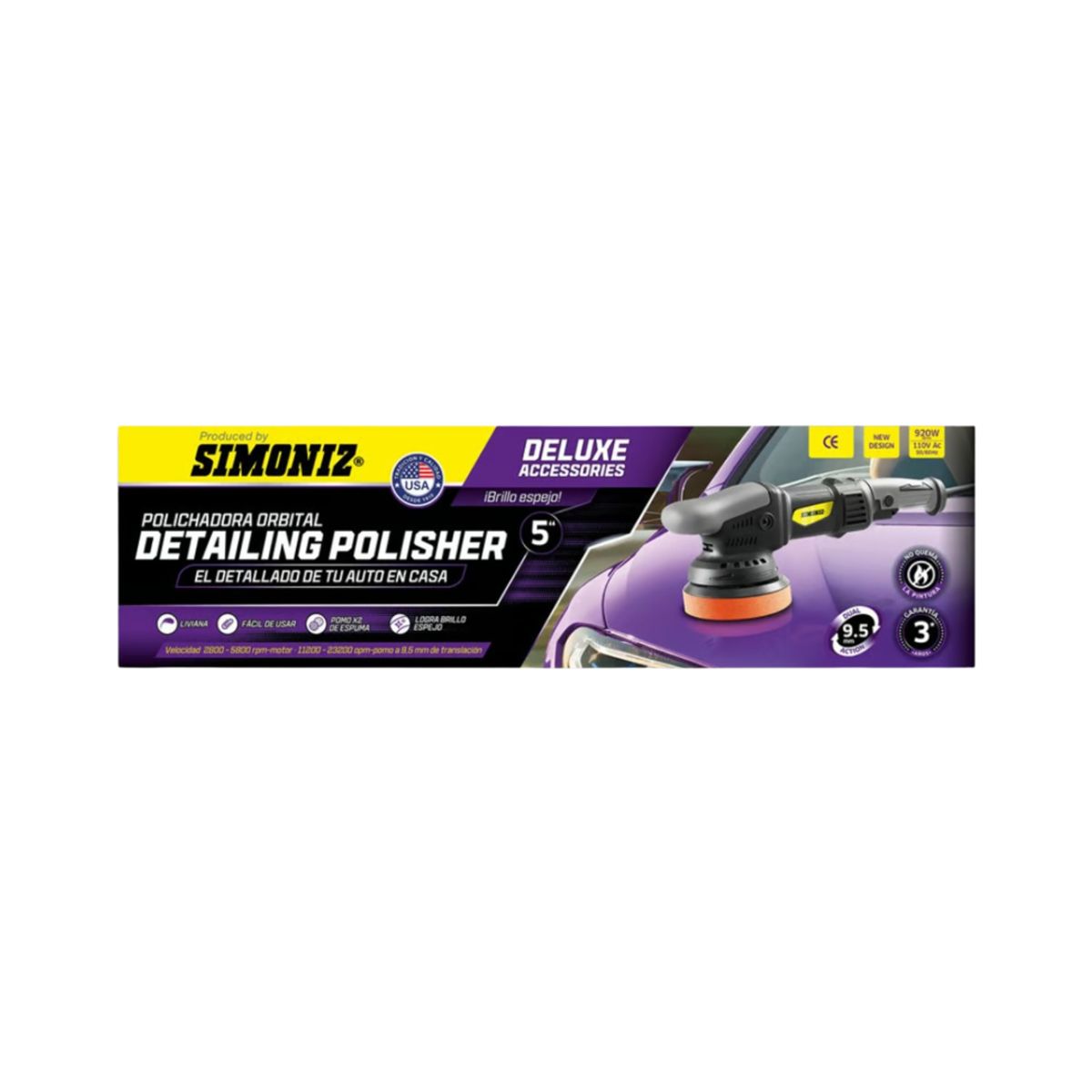 SIMONIZ - Polichadora Orbital Deluxe Simoniz - 920W110V Ac60Hz