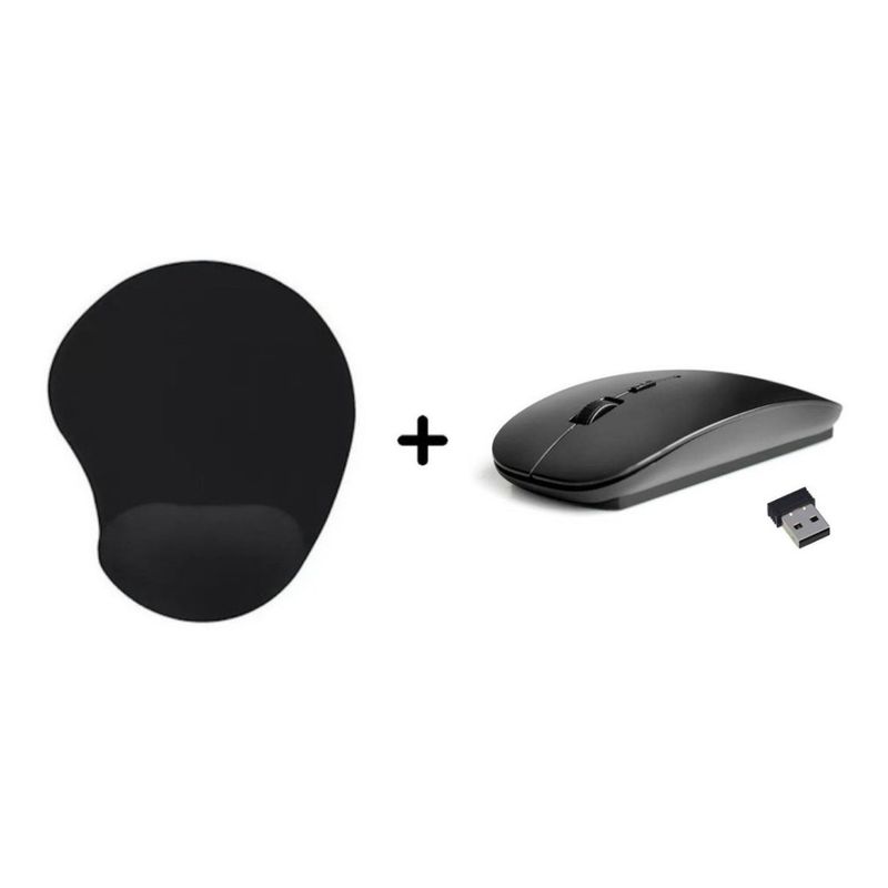 GENERICO - Pad Mouse Con Soporte De Muñeca En Gel + Mouse Ultra Delgado