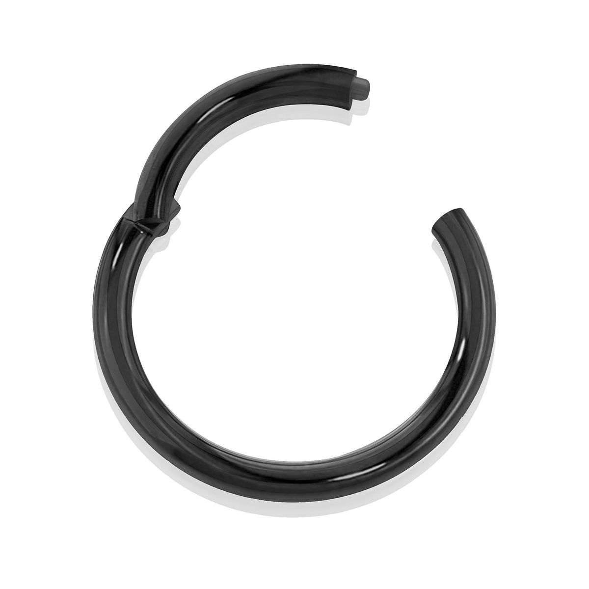 AGHA JEWELRY - Titanio Piercing Nostril Aro Bisagra Negro para Nariz