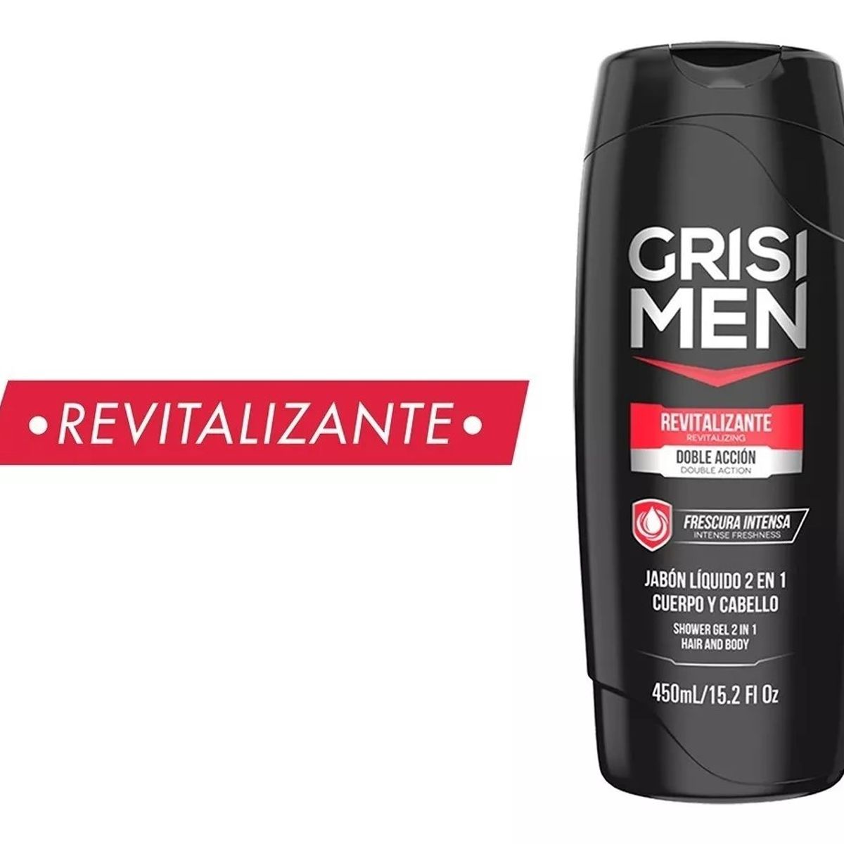 GENERICO - Jabon Liquido Revitalizante  2 en 1 Doble Accion 450ml - Grisi