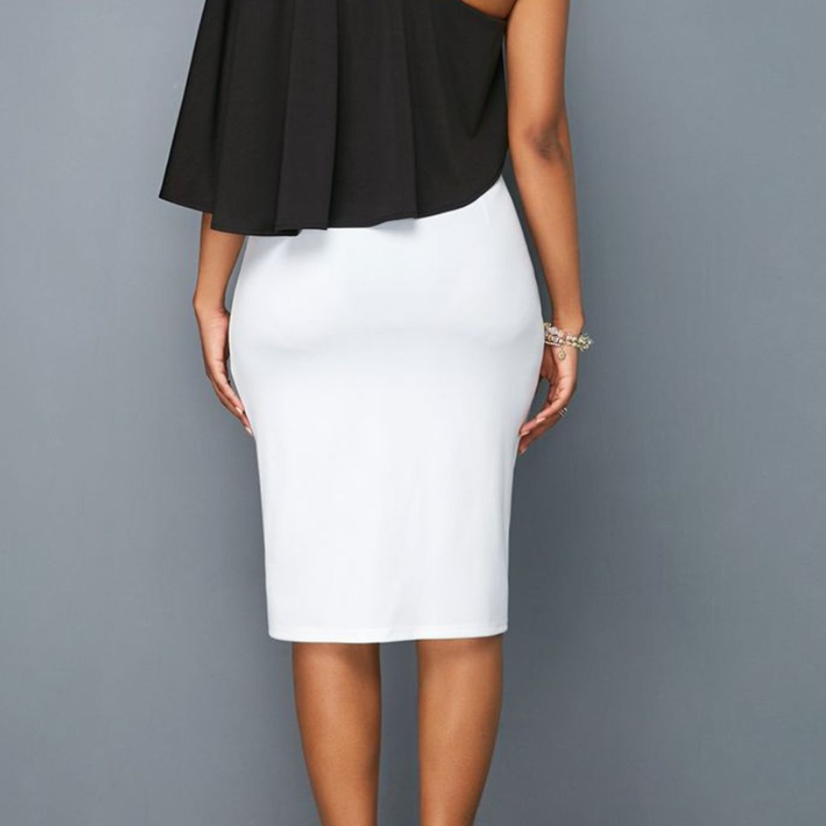 NEGRELI - VESTIDO BICOLOR DE MUJER REF4046