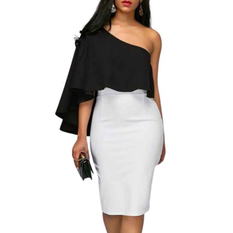 NEGRELI - VESTIDO BICOLOR DE MUJER REF4046