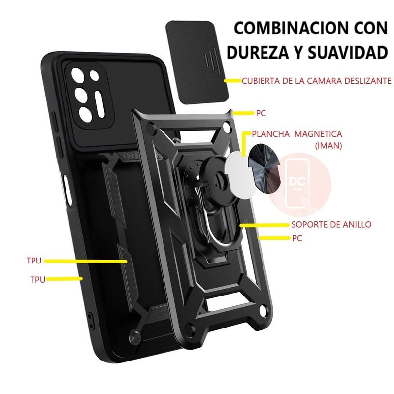 GENERICO - Funda Estuche Forro Case Slider Compatible Con Honor 200 Lite Negro