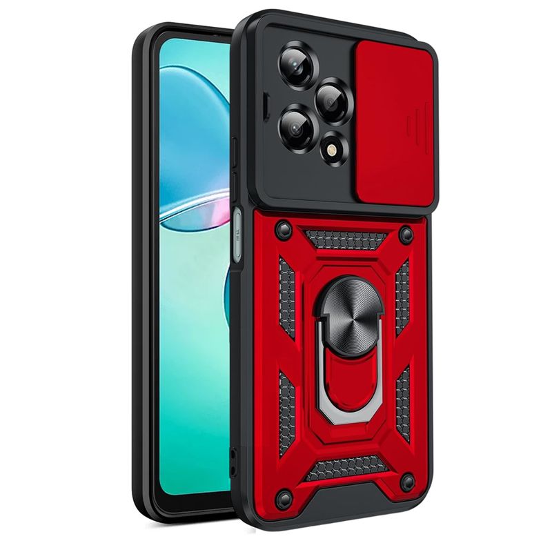 GENERICO - Funda Estuche Forro Case Slider Compatible Con Honor 200 Lite Rojo
