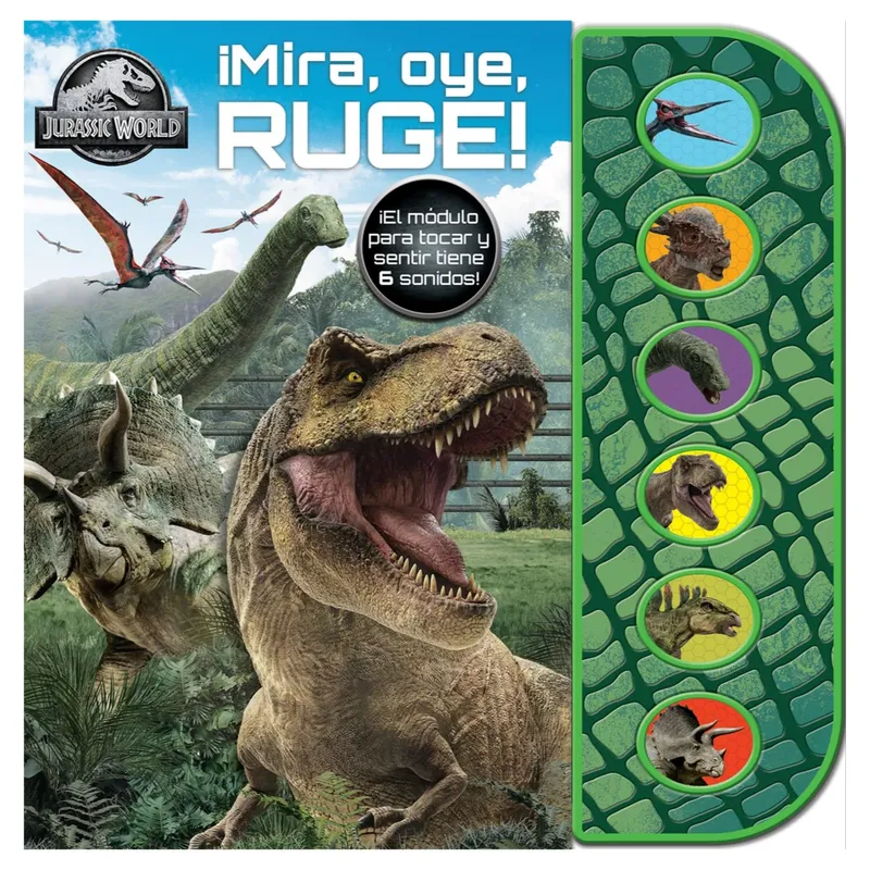 JUGANDO Y EDUCANDO - Libro Interactivo Con Sonidos De Jurassic World Para Niños