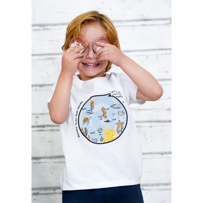 BABY PLANET - Camiseta Bebito con estampado 3D interactivo  Baby Planet.