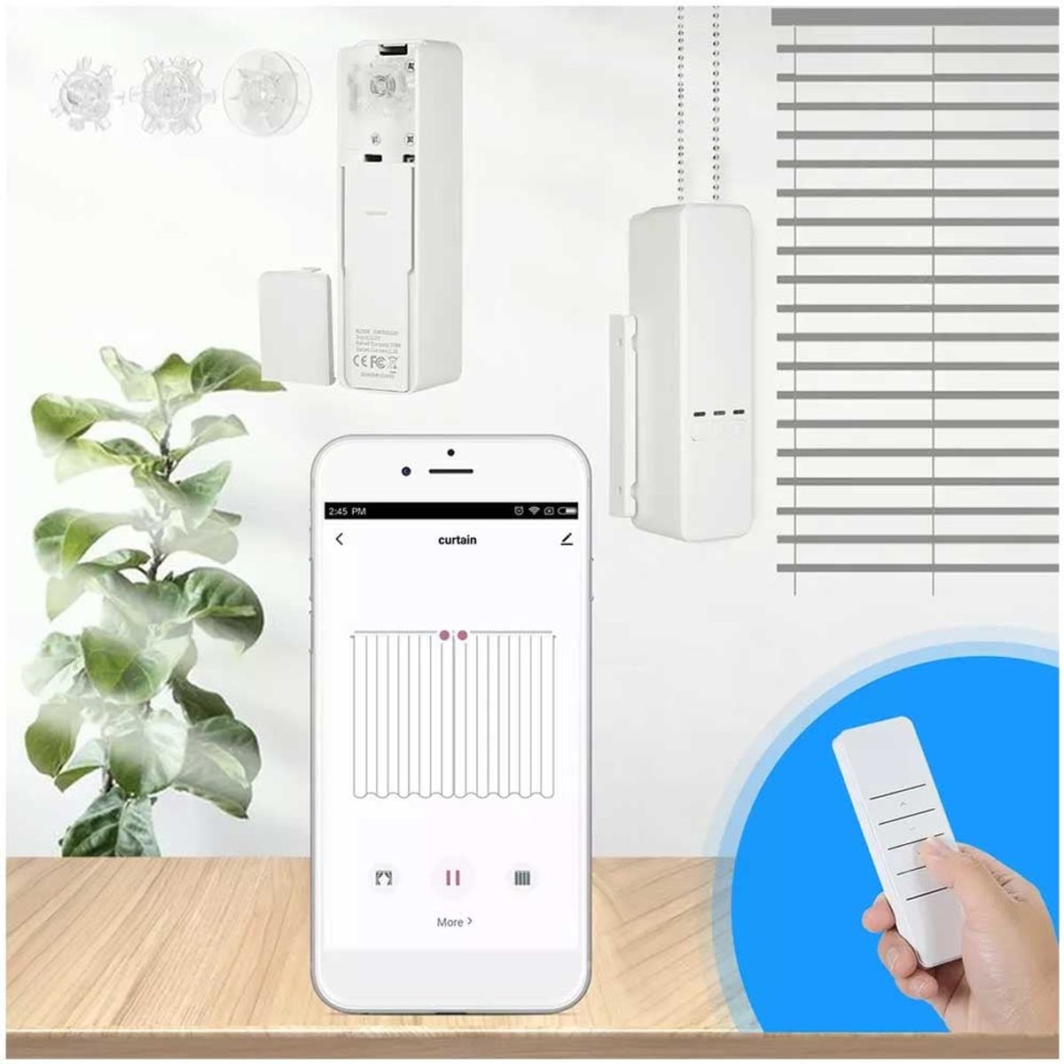 ONE PIXEL - Motor Inteligente Para Cortinas Persianas WiFi Alexa Google
