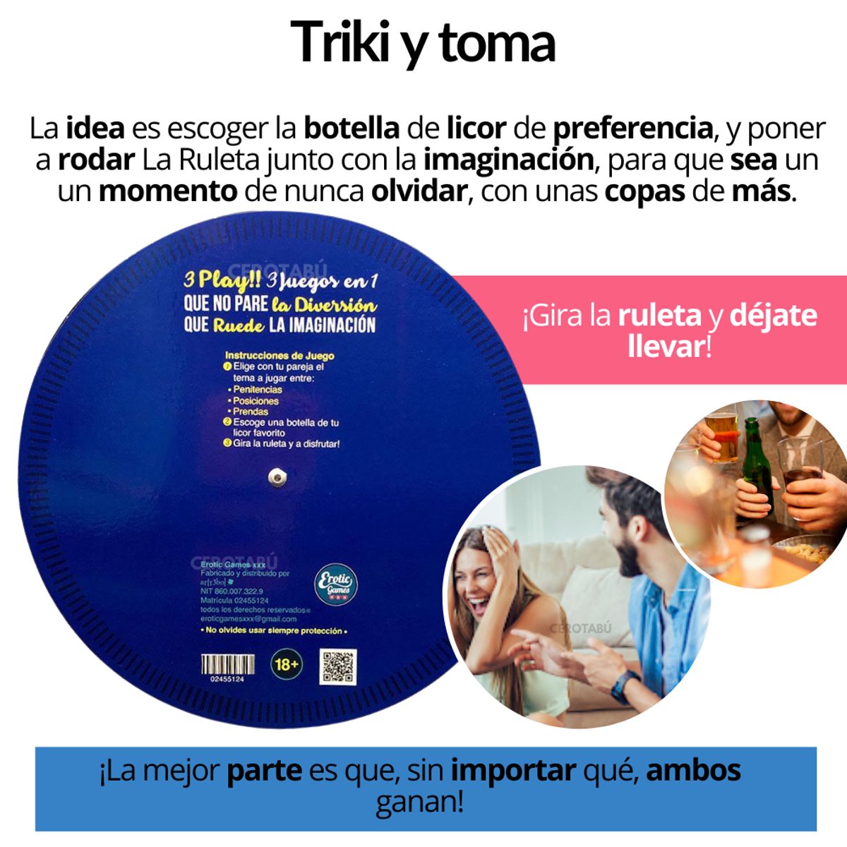 EROTIC - Juego De Mesa Erotico Parejas La Ruleta Penitencias Posiciones