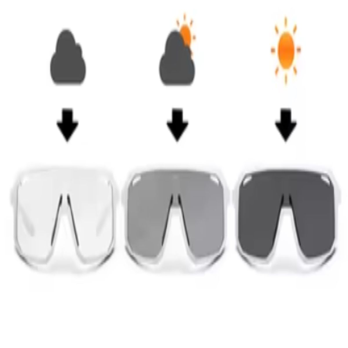 GENERICO - Gafas Fotocromaticas Deportivas - Blanca