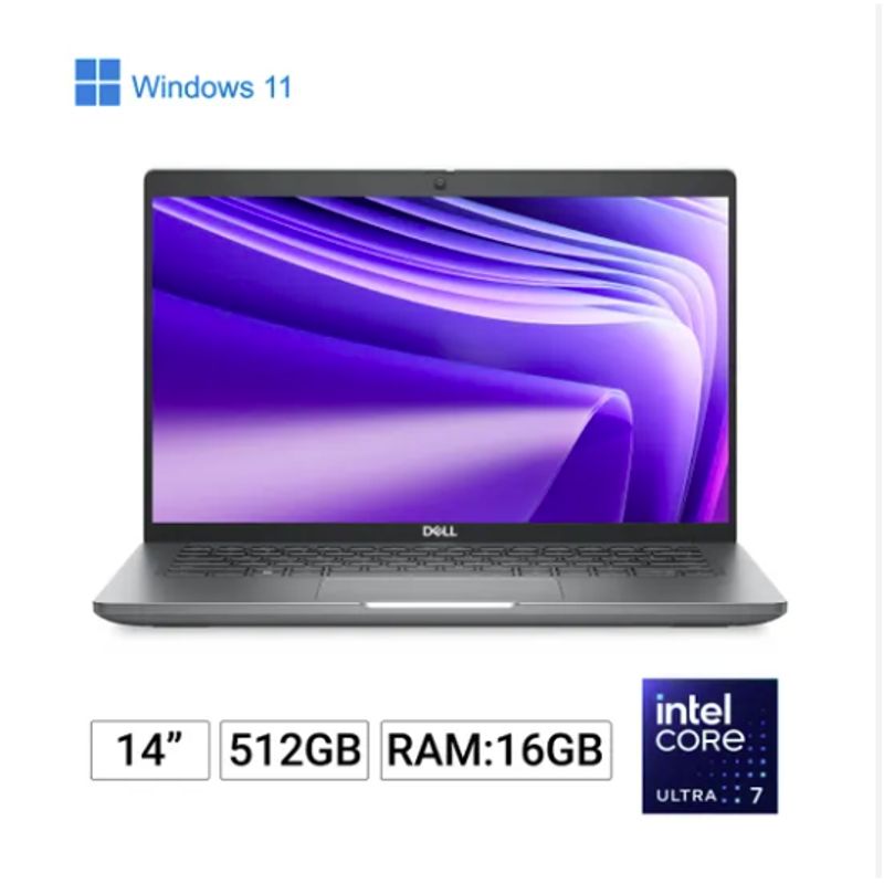 DELL - Portatil Dell Latitude 5450 Intel Ultra 7 155U RAM 16GB SSD 512GB - 14´´ Win11 Pro