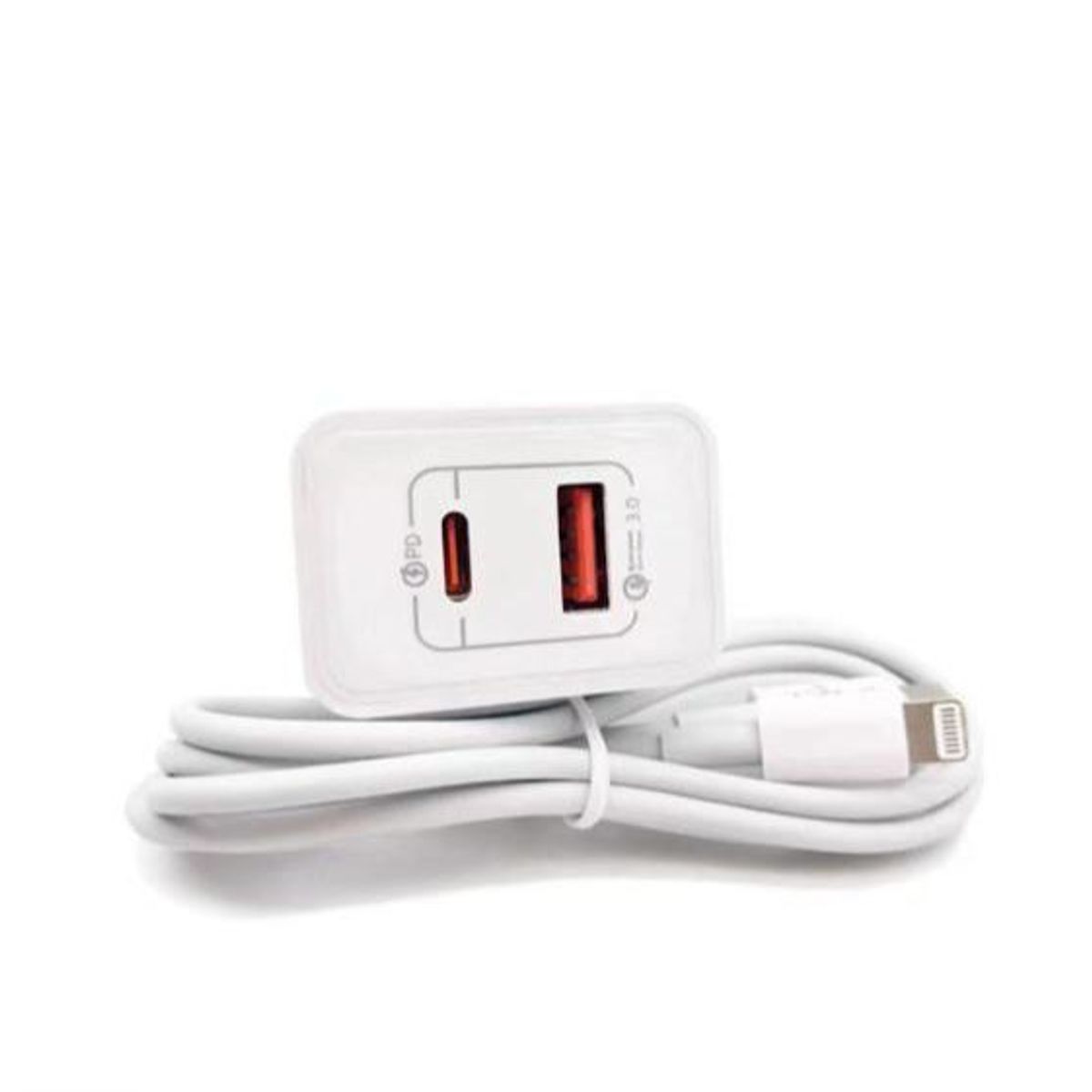 GENERICO - CARGADOR TIPO IPHONE CON ENTRADA T-C USB 20W