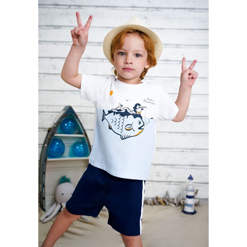 BABY PLANET - Conjunto de Camiseta y Bermuda para Bebé Niño Baby Planet