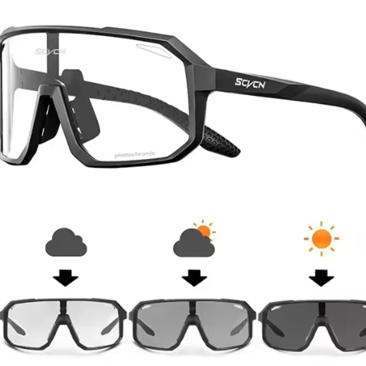 GENERICO - Gafas Fotocromaticas Deportivas - Negra