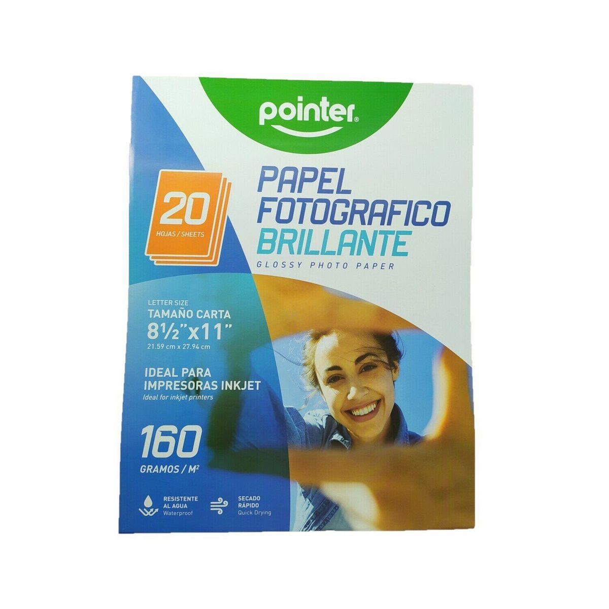  - Papel fotográfico brillante pointer160gr carta
