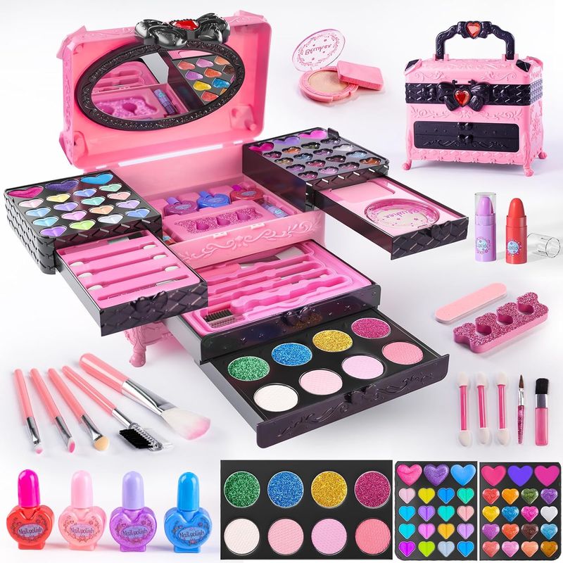 KOBALT - Kit maquillaje niñas de princesa rosa con negro