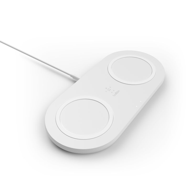BELKIN - Base De Carga Inalámbrica Belkin Dual Qi 10w para  IPhone Samsung