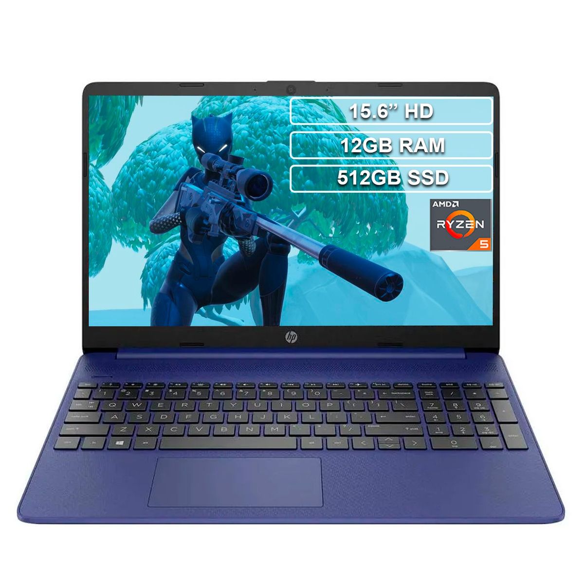 HP - Portátil HP 15-ef2517la Ryzen 5 5500U 12GB 512GB HD 15.6”