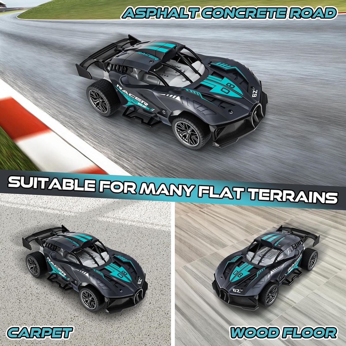 HOBOT - Carro A Control Remoto Escala 118 Auto De Carreras