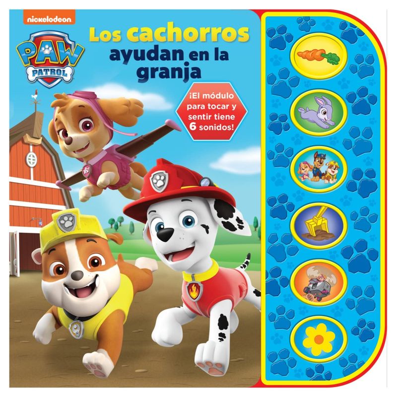 JUGANDO Y EDUCANDO - Libro Interactivo Aventuras Paw Patrol Con Sonido Para Niños