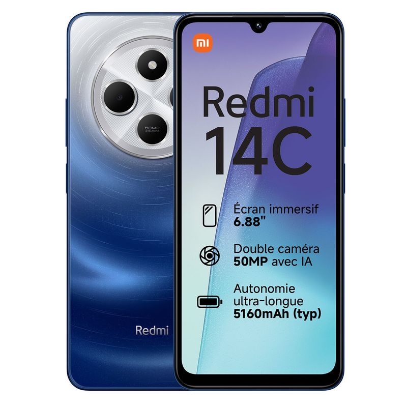 XIAOMI - XIAOMI REDMI 14C Mediatek Helio G81 128GB RAM 4GB Android 14 Azul 4G LTE