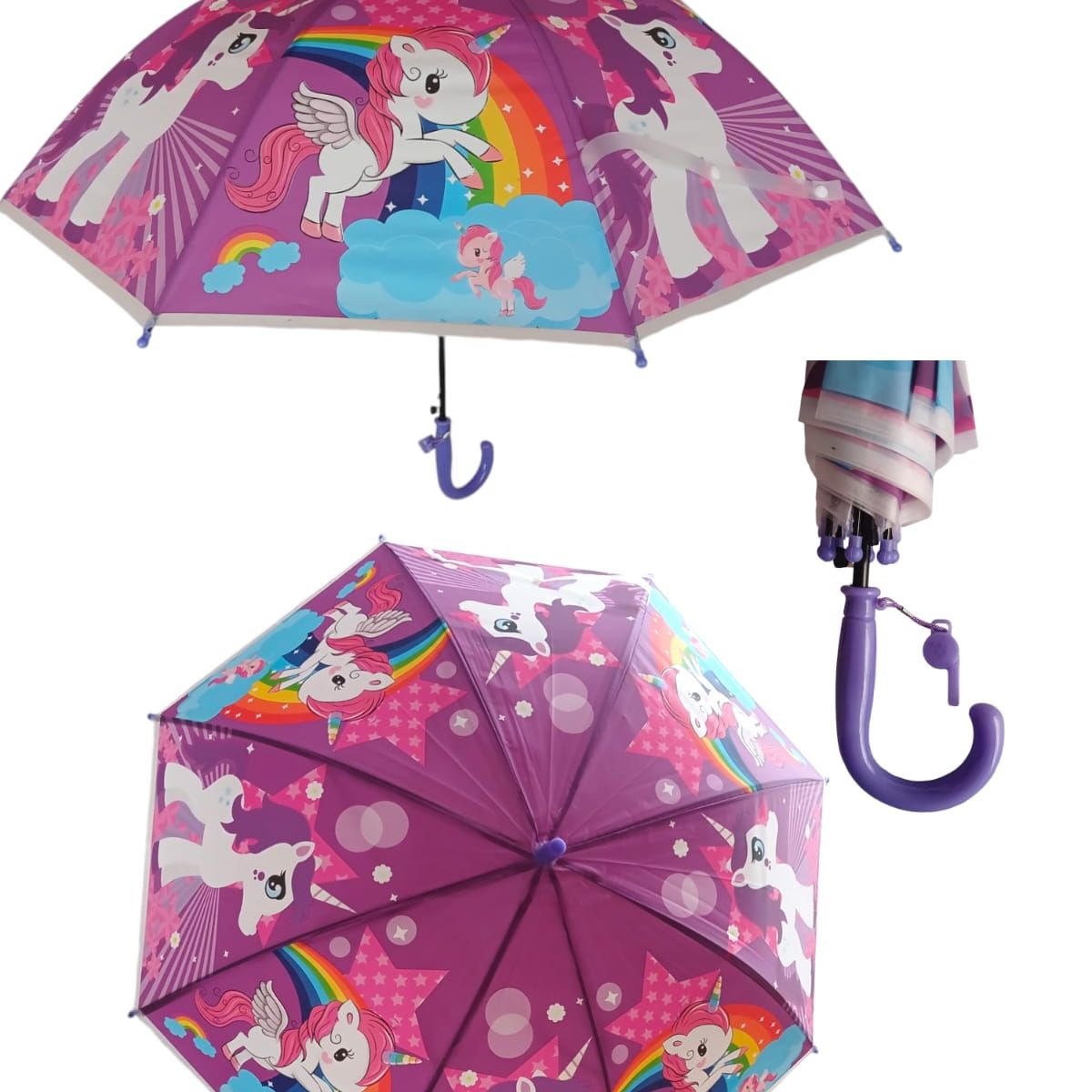 INFANTILES CAJUROMIX - Sombrilla Infantil Para Niñas Con Pito