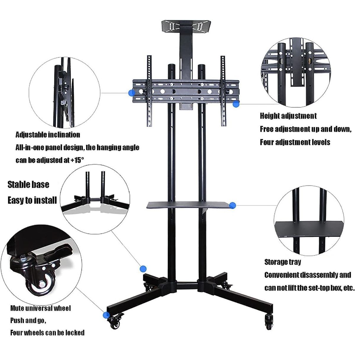 ONE PIXEL - Soporte Para Tv De Pedestal 1500 De 32-65" One Pixel