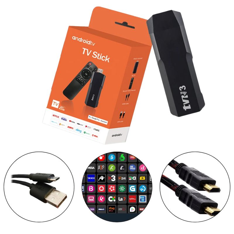 GENERICO - TV Stick Streaming con Android TV Full Calidad
