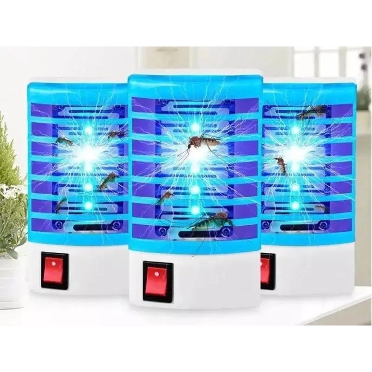 GENERICO - Mini Lampara Led Mata Mosquitos Moscas Insectos Silenciosa