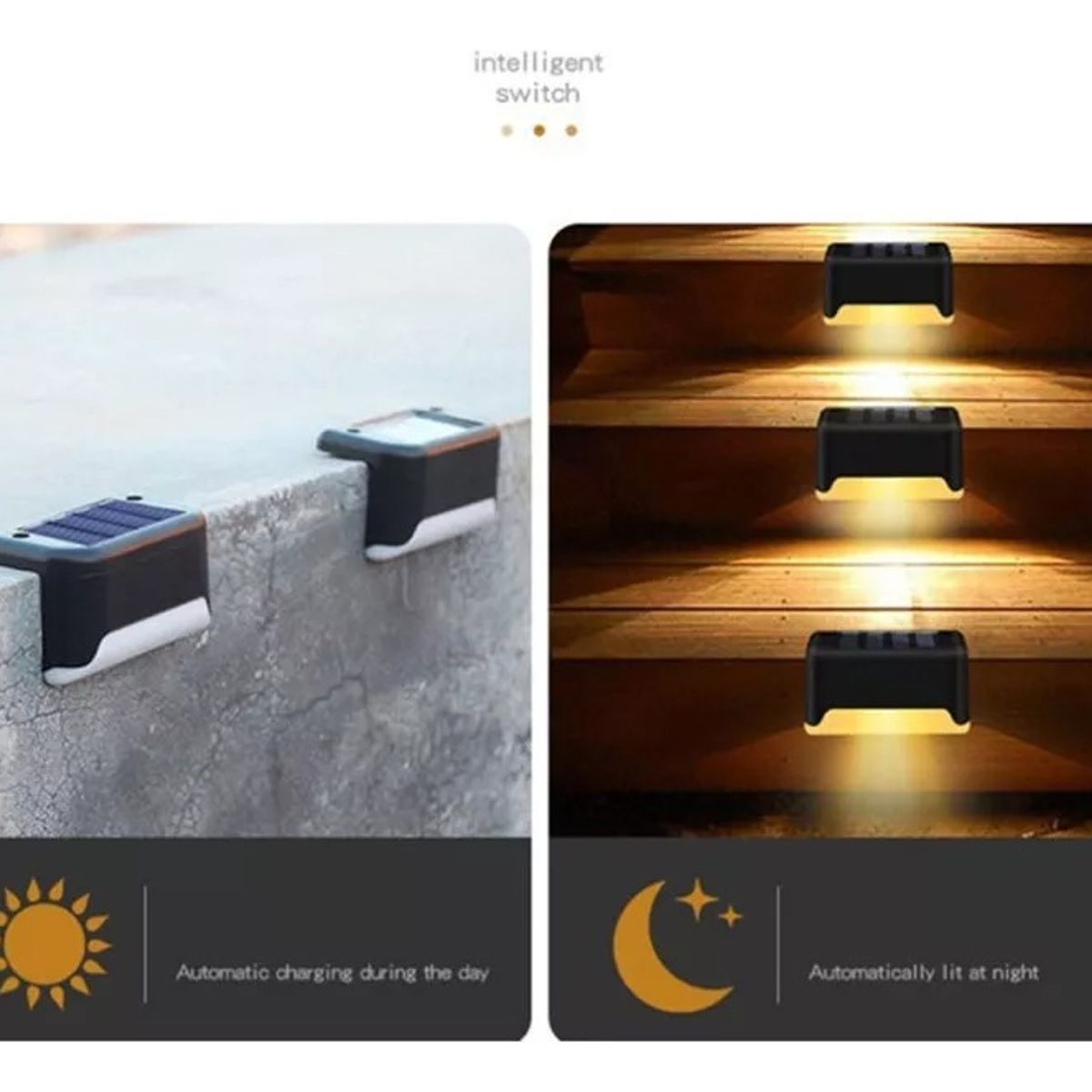 GENERICO - Lampara Led Solar Recargable Automática Impermeable Barandas