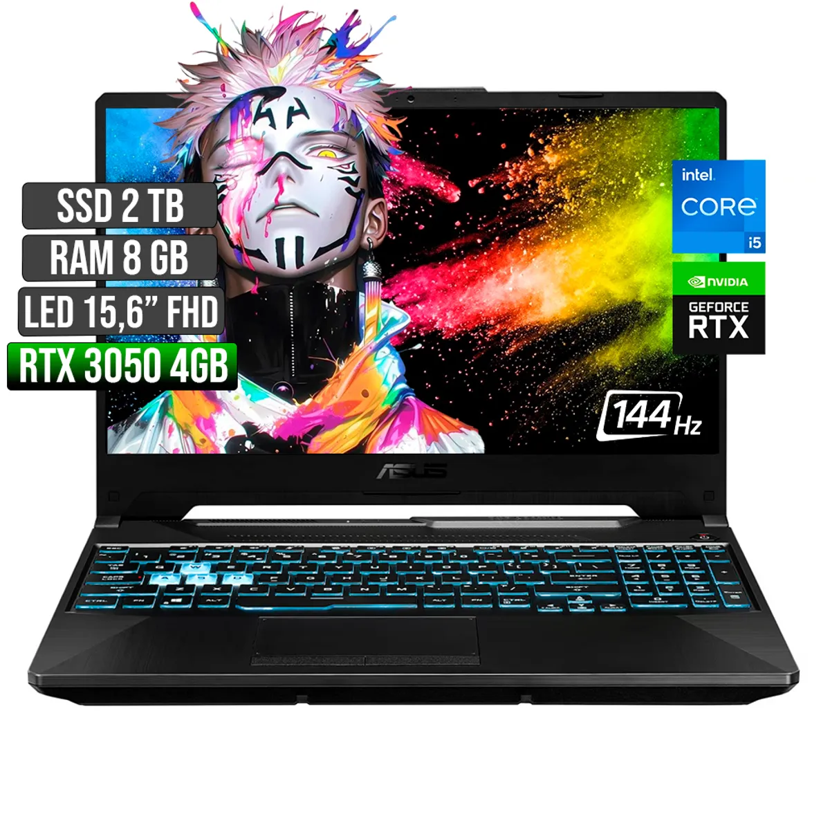 ASUS - Portátil Asus TUF Gaming F15 Intel Core I5 RTX 3050 2TB