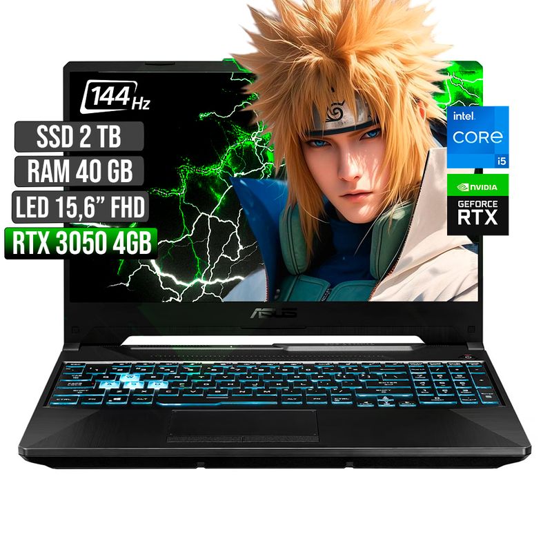 ASUS - Portátil Asus TUF Gaming F15 Intel Core I5 RTX 3050 40GB 2TB