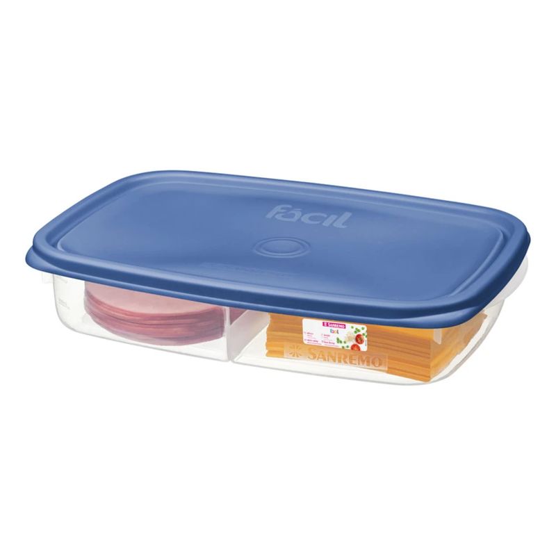 SANREMO - Recipiente Hermético Con 2 Cavidades Sanremo 1,4L.