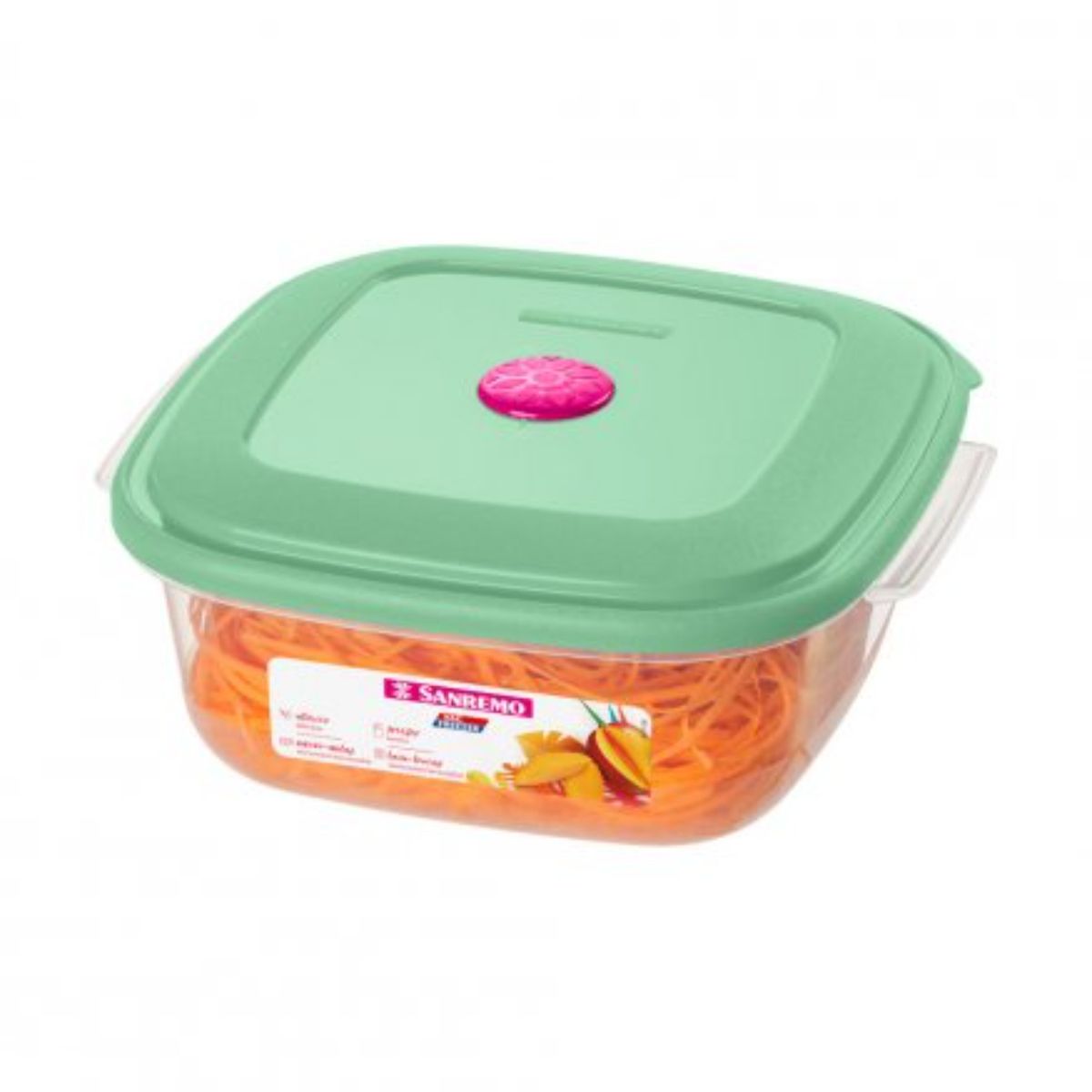 SANREMO - Hermetico Plástico Cuadrado 1,3 L Sanremo.