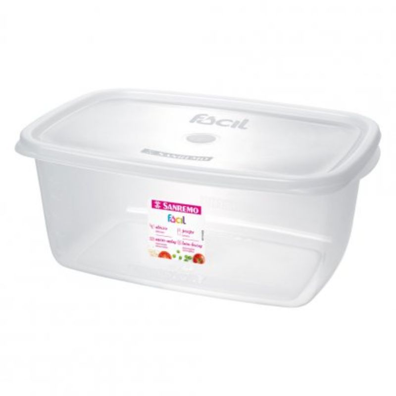 SANREMO - Hermetico Plástico Rectangular 3,2 L Transparente Sanremo