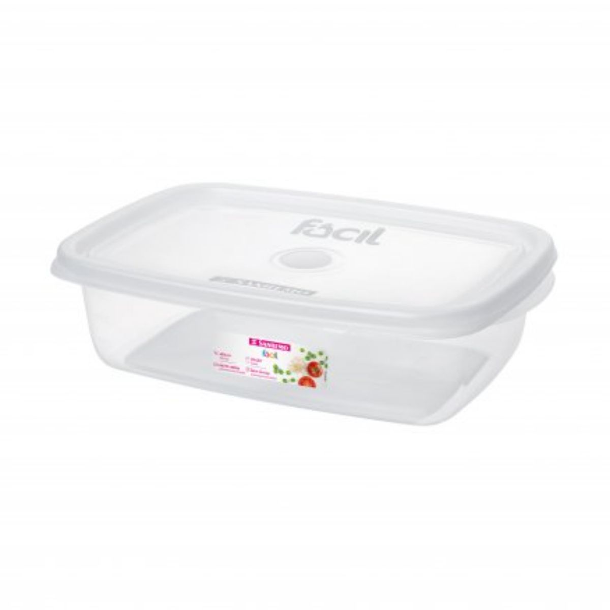 SANREMO - Hermetico Plástico Rectangular 785Ml Transparente Sanremo.