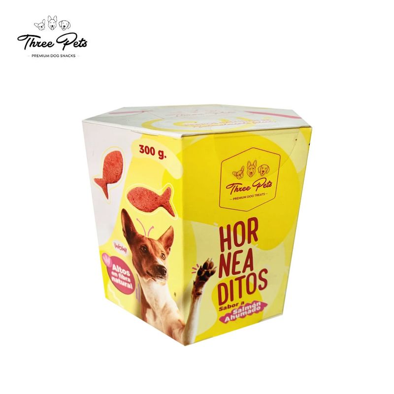 THREE PETS - Horneaditos Three Pets Salmon Ahumado X 300g