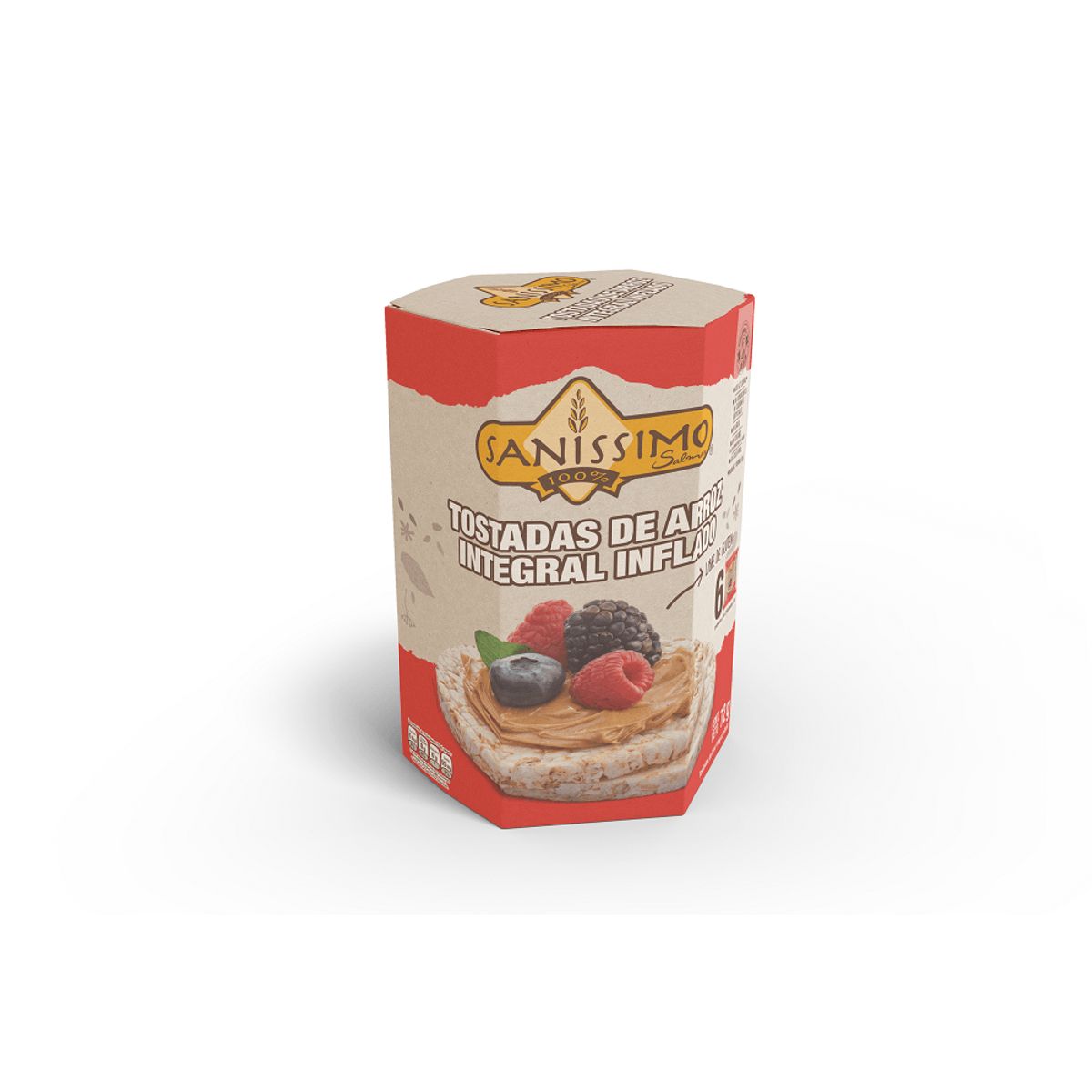 GENERICO - Tostadas Sanissimo Arroz Integral Inflado X 72g