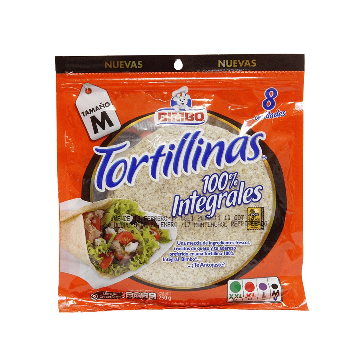BIMBO - Bimbo Tortillas Integrales Tamano M X 8 Unidades