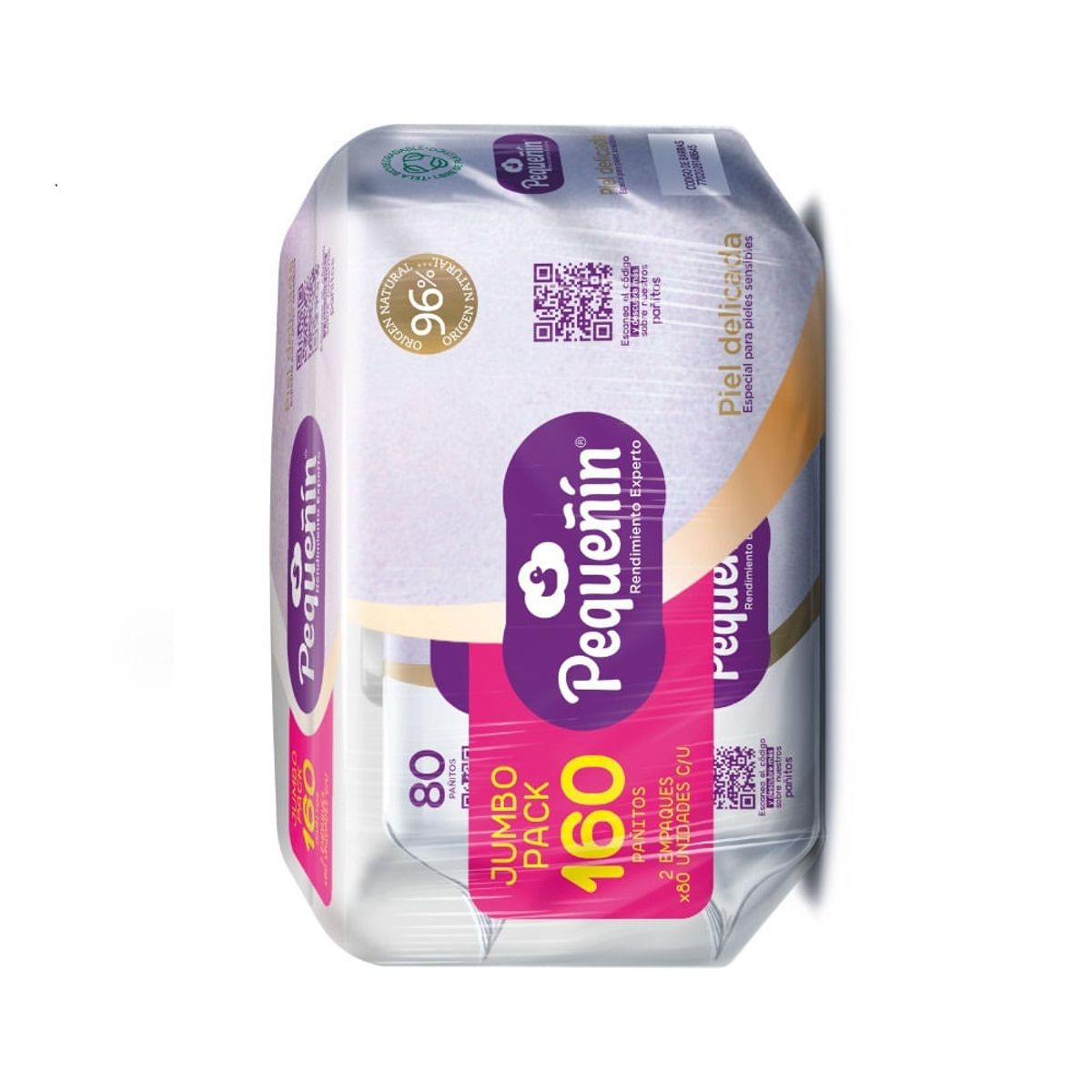 PEQUEÑIN - Pañitos Húmedos Pequeñin Piel Delicada Jumbo Pack X 160Und