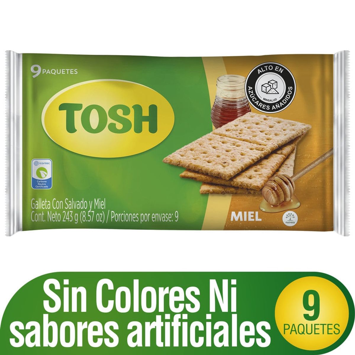 TOSH - Galletas Tosh Miel X 243g