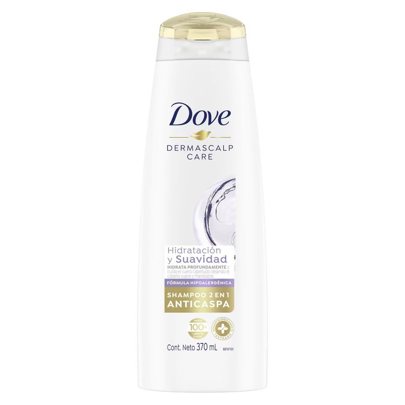 DOVE - Champu Dove Anticaspa Hidratacion Y Suavidad 2En1 370 Ml