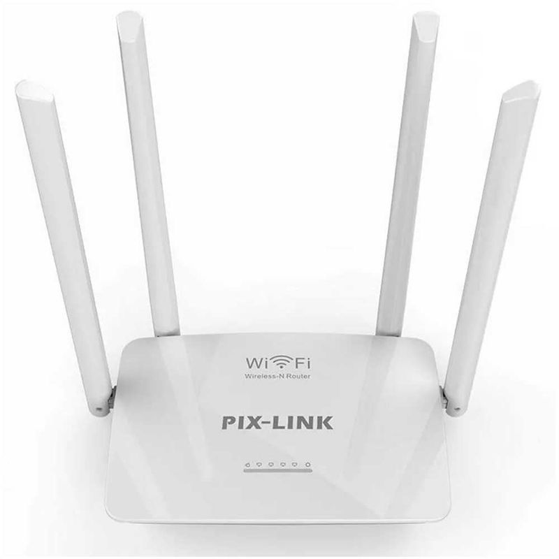 ONE PIXEL - Router Pix-Link LV-WR08 Blanco 5V 4Antenas